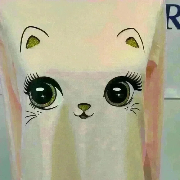 The children’s place girls long sleeve tea with kitty print - Picture 2 of 8